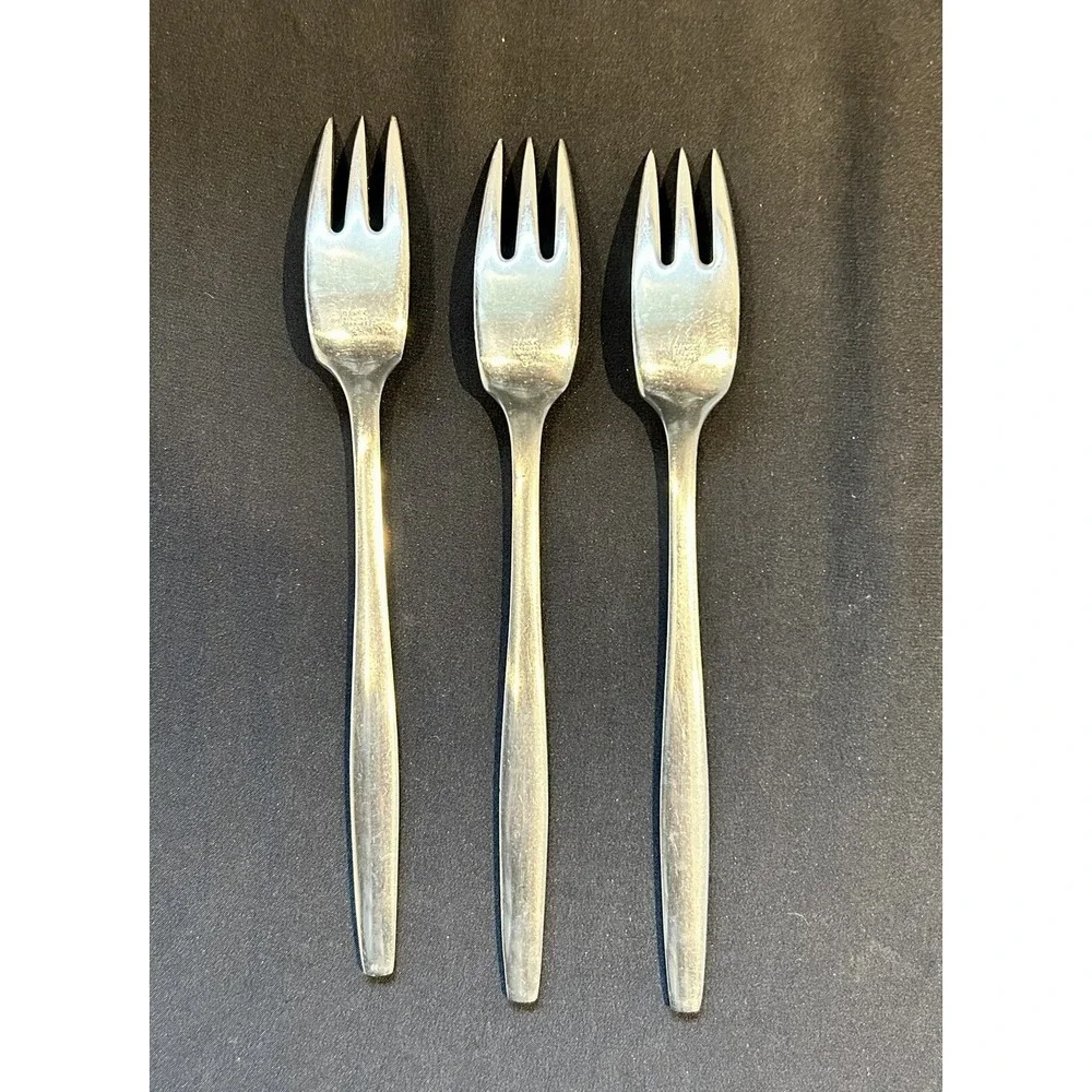 Dansk Designs IHQ Variation V DENMARK Mid Century Modern MCM Salad Fork SET OF 3